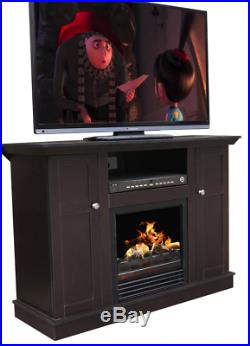 Electric Fireplace TV Stand Flame Effect Storage Entertainment Media Center New