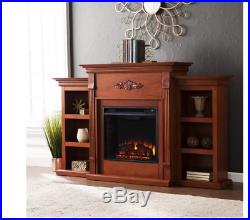Electric Fireplace TV Stand Media Console Entertainment Center Shelves Mantle