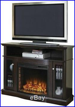 Electric Fireplace TV Stand Remote Controlled Adjustable Thermostat Media Center