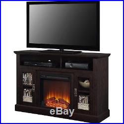 Electric Fireplace TV Stand up to 50 Entertainment Media Console Wood Heater
