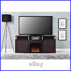 Electric Fireplace TV Stand up to 70 Entertainment Media Console Wood Heater