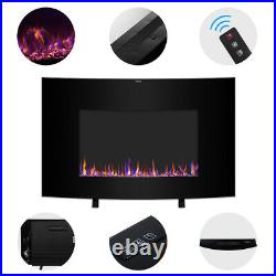 Electric Fireplace Wall Mount Insert 35 Inch Heater Portable Modern Hanging Warm