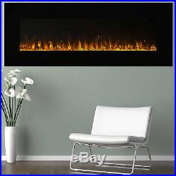 Electric Fireplace Wall Mounted, LED Fire and Ice Flame, With Remote 54 inch by