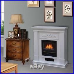 Electric Fireplace White Heats 400 sq ft Adjustable Temperature Heat 38 Mantel