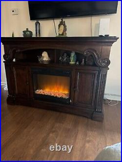 Electric Fireplace With Blower And storage Cabinets