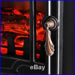 Electric Fireplace Wood Flame Heater Stove Living Room Log Burner Fan Effect UK