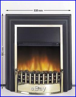 Electric Free Standing Cheriton Flame Effect Traditional Fire Black