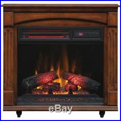 Electric Infrared Quartz Fireplace with Remote 5,200 BTU Heating Cherry NEW