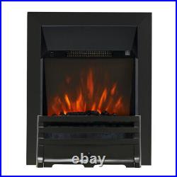 Electric Inset Fire Modern Fireplace Led Remote Control 2kw Coals Colour Choice