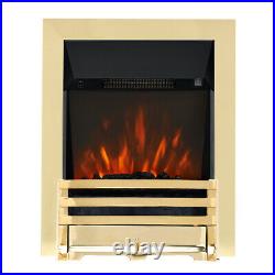 Electric Inset Fire Modern Led Flame Remote 2kw Coals Fireplace Colour Choice