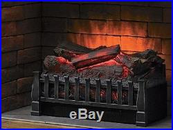 Electric Logs with Heater Fireplace Log Set Insert Decorative Ventless Wood Burn