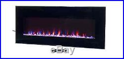 Electric Northwest LED Fire and Ice Wall Mount Fireplace Heater With Remote 42in