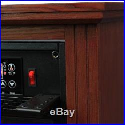 Electric Space Heater Modern Infrared Controller Walnut Amish Room Warmer Quartz