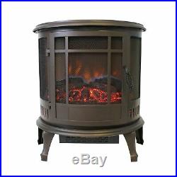 Electric Stove Bronze Blower Fan Heater Portable Home Fireplace NEW
