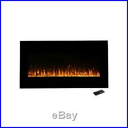 Electric Wall Mounted Fireplace Heater with Adjustable Temperture Remote 42 inch
