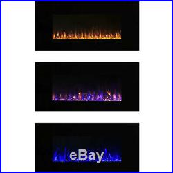 Electric Wall Mounted Fireplace Heater with Adjustable Temperture Remote 42 inch