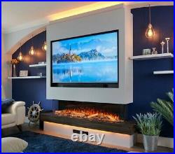 Electric fire 1000mm (40)wide 3/2/1sided glass