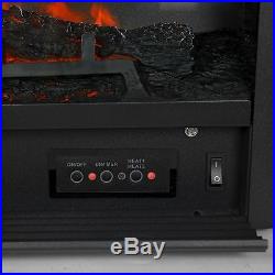 Embeddable Electric Wall Insert Fireplace 28.5 Home Heater Wood Stove withRemote