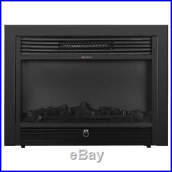 Embedded 28.5 Electric Insert Heater Fireplace Log Flame with Remote View