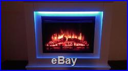 Endeavour Fires Castleton Electric Fireplace in an Off White MDF fire suite