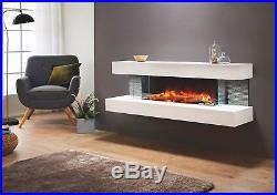 Evolution Fires Vegas 72 Inch Wall Mount Electric Fireplace / White