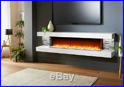 Evolution Fires Vegas 96 Inch Wall Mounted Electric Fireplace / White