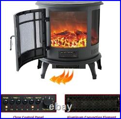 FLAME&SHADE Electric Fireplace Stove, 25 Portable Freestanding Space Heater