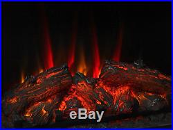 Fast Ship Modern 28'' Embeded Firebox Fireplace Heater Log Adjust Flames Remote