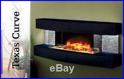Fireplace World Miami Curve Wall Mount Electric Fire