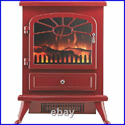 Focal Point Burgundy Red Electric Fire Stove, 1.85KW Heat Output ES2000 Burgandy