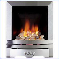 Focal Point Lulworth Brushed Stainless Steel Effect Gas Fire