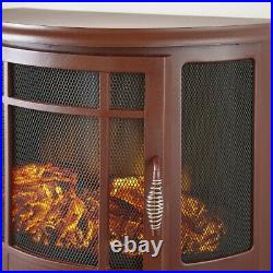 Free Standing Electric 1500W Fireplace Heater, Realistic Wood Flames, Adjustable