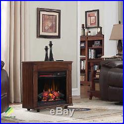 Free Standing Electric Fireplace Heater Firebox, up to 1000 sq. Ft Heating Space