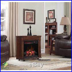Free Standing Electric Fireplace Heater Firebox, up to 1000 sq. Ft Heating Space