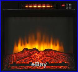 Freestanding Electric Fireplace 31 in. Compact Infrared Realistic Logs Cherry