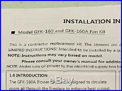 GFK-160 GFK-160A Fireplace Stove Blower Fan Kit 30 Day Warranty FREE SHIP