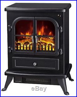 Galleon Fires AGENA Electric Stove with Remote Control Electric Fire Black