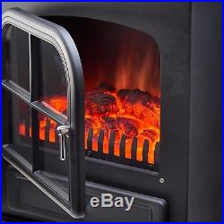 Galleon Fires'Sirius' Electric Stove Fire Log Flame Effect Electric Fire Black