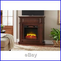 Hampton Bay Ansley 31 in. Mobile Media Console Infrared Electric Fireplace TV