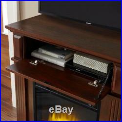Hampton Bay Ansley 31 in. Mobile Media Console Infrared Electric Fireplace TV
