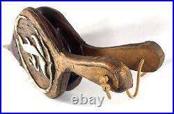 Handcarved Vintage Bellows Wooden Manual Air Blower Fan Blower for Fireplace
