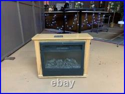 Heat Surge Amish Electric Mantel Heater Brown Wood