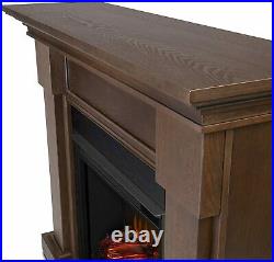 Hillcrest Electric Fireplace in Chestnut Oak by Real Flame