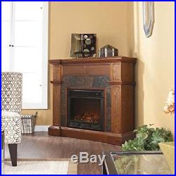 Holly & Martin Cypress Electric Fireplace-Mission Oak