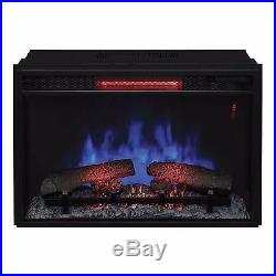 Home 26-In Electric Infrared Quartz Flush-Mount Fireplace Insert Heater Trim Kit