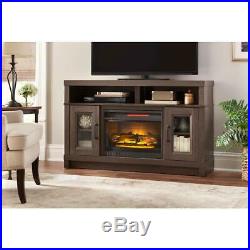 Home Decorators Collection Freestanding Electric Fireplace 54 TV Stand Gray Oak