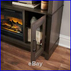 Home Decorators Collection Freestanding Electric Fireplace 54 TV Stand Gray Oak