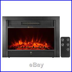 IKAYAA Electric Fireplace Insert Heater Remote Control Adjust LED Setting H4Z4