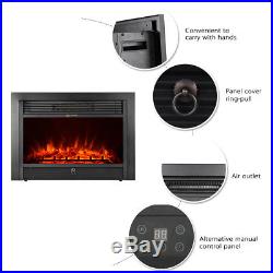 IKAYAA Electric Fireplace Insert Heater Remote Control Adjust LED Setting H4Z4