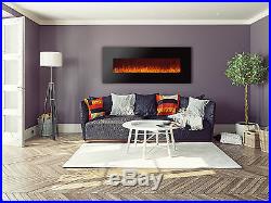 Ignis Royal 60 inch Electric Fireplace with Crystals, Remote Control, 750W-1500W
